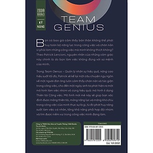 Sách Team Genius - Quản lý nhân sự hiệu quả, nâng cao hiệu suất tối đa