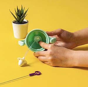 b.box Bộ ống hút thay thế và dụng cụ vệ sinh tiện dụng cho bình nước 360 dộ