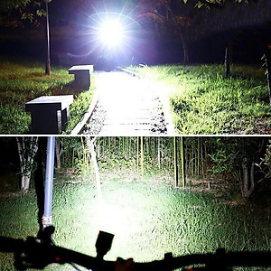 combo Đèn xe đạp thể thao siêu sáng có còi pin sạc chống nước + Đèn chiếu hậu cảnh báo TẶNG 2 ĐÈN GẮN VAN XE