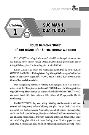 Sách Sức Mạnh Làm Giàu Kỳ Diệu - Nghĩ Giàu & Làm Giàu - Những Nấc Thang Kỳ Diệu Chạm Đến Thành Công Chìa Khóa Thành Công (Napoleon Hill)