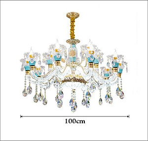 Đèn chùm SERA pha lê hiện đại trang trí nội thất sang trọng loại 15 tay - kèm bóng LED chuyên dụng.