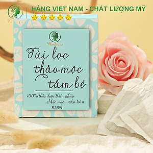 Túi lọc thảo mộc tắm bé ngăn ngừa rôm sảy, dưỡng da và tóc bé mềm mại Wonmom 120g ( 10 Túi/ Hộp )