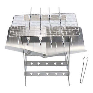 Portable Lightweight Folding Camping Stove Grill Stoves for Campfire Grill BBQ Traveling Picnic Cooking Burner