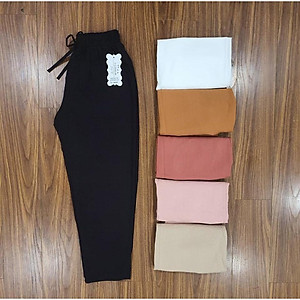 Quần Baggy Đũi Xước Hàn Quốc Lưng Thun Freesize 50-60kg tùy chiều cao