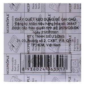 Lốc 6 Xấp Giấy Note Beautone (76.2 x 76.2 mm) - Màu Ngẫu Nhiên