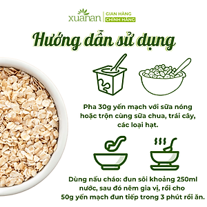 Yến Mạch Nguyên Chất Ăn Liền Xuân An [ko đường] Túi 3Kg (Giảm 30%)