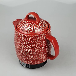 Siêu sắc thuốc điện tự động ngắt Fujika 3Lit màu đỏ, hoa văn ngẫu nhiên-Hàng chính hãng