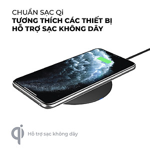 Đế sạc không dây Energizer 15W kèm cáp MicroUSB - WCP105BK - Hàng chính hãng