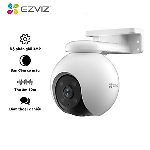 Camera Wifi Ezviz H8 3M 2K Quay 360 độ, Tính hợp AI, Đàm Thoại 2 Chiều, Có Màu Đêm - Hàng chính hãng