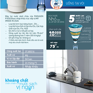 Máy lọc nước Paragon đặt bàn P3050UC chính hãng