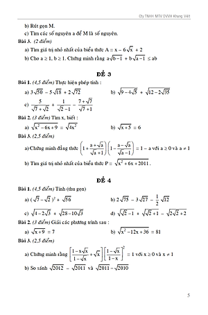 100 ĐỀ KIỂM TRA TOÁN 9 - NGUYỄN ĐỨC TẤN - KV