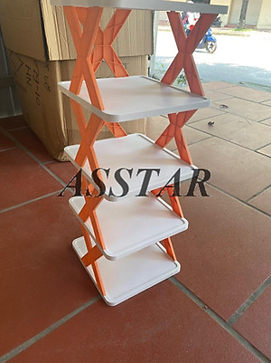 Kệ Để Giày Dép, Kệ Giày 5 Tầng Chữ X Có Thể Tháo Lắp Gấp Gọn 