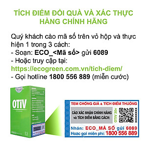 [Hộp 15v] Viên Uống Bổ Não OTIV Ecogreen Giảm Đau Đầu Mất Ngủ, Tăng Trí Nhớ & Hoạt Huyết Não