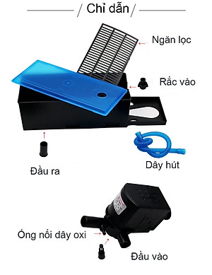 Máy lọc nước bể cá cảnh RS 9800 30W - 2100LH cho hồ thủy sinh 90m - 1m2 cao cấp. BH uy tín