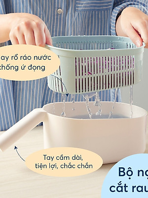 Bộ Nạo Cắt Rau Củ Quả Đa Năng YOKO Có Nhiều Lưỡi Thay Thế - Hàng chính hãng Inochi ( Tặng kèm khăn lau PaKaSa) 