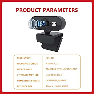 Webcam Cho Máy Tính PC Laptop 2K FullHD Kèm Mic Tích Hợp Micro To Rõ Cho Cuộc Gọi Video Call Zoom Góc Siêu Rộng New Chất Lượng Cao Để Live Stream Học Online Hàng Nhập Khẩu
