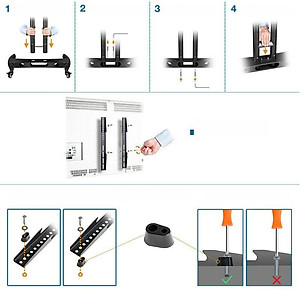 Khung giá treo tivi di động AVA1500 hàng chính hãng model mới từ 32 - 65inch