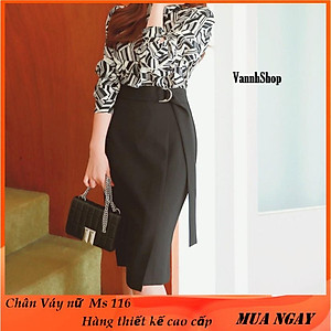 Chân váy nữ NEW DESIGN dáng dài thanh lịch vải kaki thun co giãn