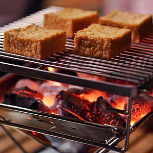 Bếp Nướng Than Ngoài Trời Campingmoon Đồ Cắm Trại Du Lịch Dã Ngoại Bếp Than Xếp Gọn Inox Campout A014