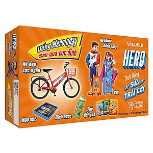 Thức uống sữa trái cây vị cam Vinamilk Hero - Thùng 48 hộp 110ml