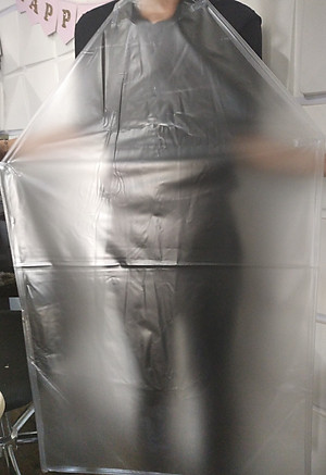 Combo 10 cái tạp dề nhựa chống nước - Tạp dề nhà bếp màu trắng trong