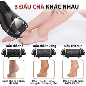 Máy Chà Gót Chân, Mài Gót Chân, Tẩy Da Chết Cao Cấp - Có Tích Điện, Tặng Kèm 3 Đầu Mài Thạch Anh 2 Chế Độ Mịn Da Quà Tặng Phụ Kiện 10 Món Cho Tiệm Nail Cá Nhân Nam Nữ Tại Nhà Văn Phòng - Giao Màu Ngẫu Nhiên