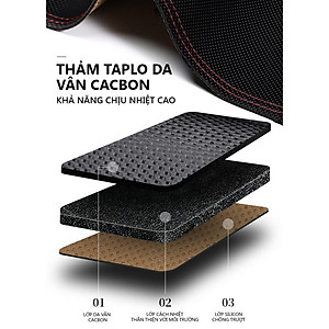 Thảm Taplo da vân cacbon MITSUBISHI ATTRAGE đời 2015-2021 cao cấp, chống nóng, chống trơn trượt