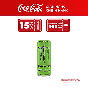 [SALE 15.12] Lốc 24 Lon Monster Energy Ultra Paradise 355ml – Nước Tăng Lực Giải Khát, Bùng Năng Lượng, Coca-Cola Official Store