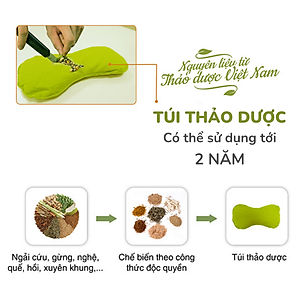Túi chườm nóng thảo dược giảm đau nhức mỏi mắt dùng lò vi sóng - Hapaku