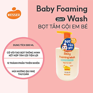 Bọt tắm gội em bé Wesser 500ml ( Nhập khẩu Hàn Quốc )