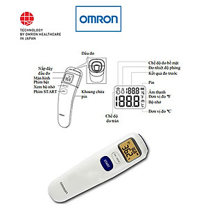 Nhiệt Kế Hồng Ngoại Omron MC-720 | Đo Trán, Đo Nhiệt Độ Phòng, Đo Bề Mặt | Thương Hiệu Nhật Bản