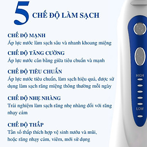 Máy Tăm Nước Cầm Tay H2OFloss HF-9P Làm Sạch Răng - Hàng Chính Hãng