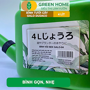 Bình Tưới Cây Vòi Sen GreenHome, Galo Dudaco, 4 Lít, 2 Chế Độ Tưới, Dễ Sử Dụng, Tháo Lắp Dễ Dàng, Độ Bền Cao