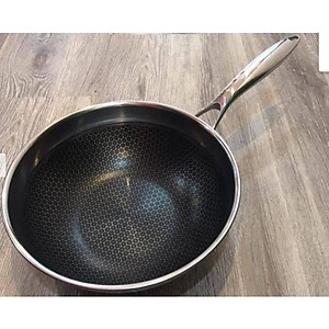Chảo Chống Dính Inox 304 Cao Cấp Sâu Lòng Công Nghệ BlackCube Thương Hiệu Berndorf Nonstick STainless Steel Fry Wok 