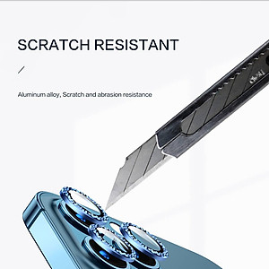 Bộ miếng dán kính cường lực Camera Diamond đính đá cho iPhone 12 Pro Max hiệu HOTCASE Kuzoom Lens Ring bảo vệ camera mang  lại khả năng chụp hình sắc nét full HD (độ cứng 9H, chống trầy) - hàng nhập khẩu