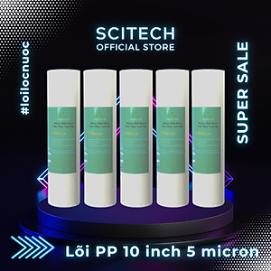 Combo 5 lõi lọc nước số 1 PP 10 inch 5 micron dùng trong máy lọc nước Nano/UF/RO, bộ lọc thô - Hàng chính hãng