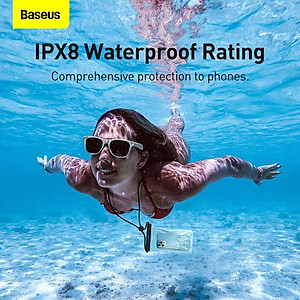 Túi chống nước điện thoại 5 lớp, IPX8, Baseus Waterproof Bag ACFSD-E01- Hàng chính hãng.