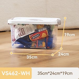 Hộp Nhựa Đựng Đồ Trong Suốt Có Nắp Gài DELI - Thùng Nhựa Đa Năng Quần Áo, Đồ Chơi Sách