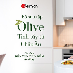 Chảo phủ sứ cao cấp Elmich Olive EL-5965OV nhiều size, Hàng chính hãng, dùng được mọi bếp - JoyMall