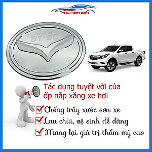Ốp nắp xăng BT50, Mazda BT-50 mạ crom chống trầy trang trí ô tô