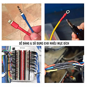 Bộ Ống Gen Co Nhiệt Thu Hẹp Nhiều Màu Đủ Size Kích Thước Giúp Cách Điện Bảo Vệ Dây Cáp (Chất Liệu PE Polyolefin) Giúp Sửa Chữa Dây Điện Nhanh Chóng - Hàng Nhập Khẩu