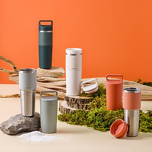 Bình giữ nhiệt Slo 2in1 with tumbler LocknLock LHC4332 (Bình giữ nhiệt và cốc nhựa) 600ml