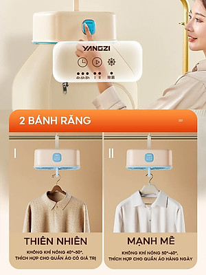 Máy sấy quần áo gấp gọn khử trùng Sothing Yangzi, tủ sấy quần áo công nghệ sấy 3D, 2 chế độ sấy- Hàng chính hãng