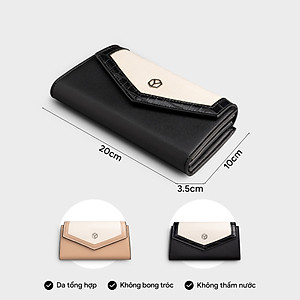 Ví Yuumy ( Thời trang nữ dáng dài kèm dây đeo chéo - Ví da Seasand YV104 )