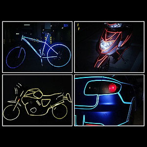 Cuộn Đề Can (Decal) Phản Quang Dán Trang Trí Viền Thân Xe Đạp, Xe Máy, Ô tô An Toàn Ban Đêm Nổi Bật (8 mét) Mai Lee
