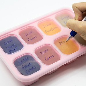 Khay silicon trữ đông đồ ăn dặm cho bé Marcus & Marcus - Lola (30ml x 8 ngăn)