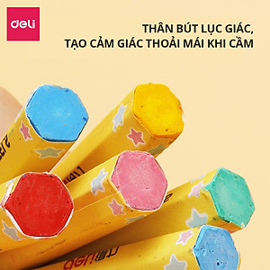  Bút màu sáp dầu học sinh hộp nhựa Deli - 12/18/24 màu - 72090/72091/72092