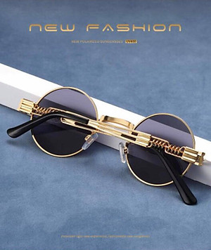 Kính xinh, Kính râm, Kính mát Mắt tròn gọng lò xo ulzzang Hàn Quốc cao cấp + tặng Tuavit Kính xinh Mini đa năng