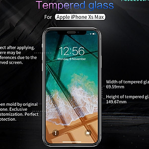 Miếng dán kinh cường lực dành cho iPhone XS MAX Nillkin (độ cứng 9H, mỏng 0.3mm, chống dầu, hạn chế vân tay) - Hàng chính hãng