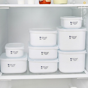 Hộp đựng & bảo quản thực phẩm cao cấp Nhật Bản White Pack 800ml ( hình chữ nhật ) thích hợp dùng trong lò vi sóng